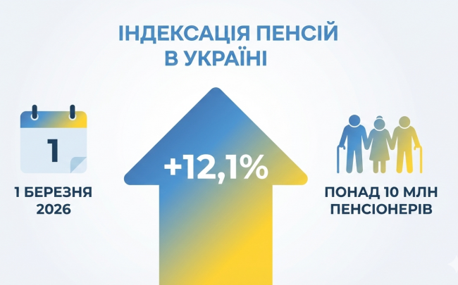 З 1 березня пенсії в Україні проіндексують на 12,1%